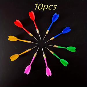 TEMU 10개 컬러풀한 메탈 다트, 야외 플라잉 다트, 다트 게임 용품