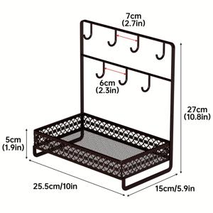 TEMU 금속 입구 키 홀더 및 마스크 보관 랙 - 키, 마스크 및 액세서리용 자유롭게 서있는 내구성 있는 주최자, 가정 또는 사무실 장식에 완벽함, 장식 보관 랙 | 세련된 금속 랙 | 내구성 있는 금속 구조