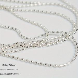 TEMU 네일 체인 비드 매력 0.8mm 로즈 황금 은빛 픽시 스톤 장식 액세서리 금속 네일 DIY 아트 부품 라인 석