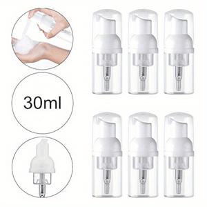 TEMU 6pcs 거품 디스펜서 병 흰색 30ml BPA 무료 리필 형 거품 비누 디스펜서 펌프 병 HDPE 투명 거품 펌프 병 여행 병