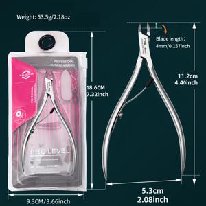 TEMU UM Supplies 큐티클 니퍼와 거스러미 제거제 - 4mm 전문 스테인리스 스틸 정밀 큐티클 트리머 - 무향 페디큐어 매니큐어 도구 깨끗한 네일 가장자리 - 여성을 위한 인체 공학적 디자인