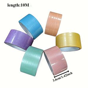 TEMU 1개 10m/393인치 DIY 부활절 달걀, 휴식, 수제 공예용 워터 웨이브 스티키 볼 테이프 - 방수, 유리 표면에 이상적, 스트레스 해소, 볼 테이프