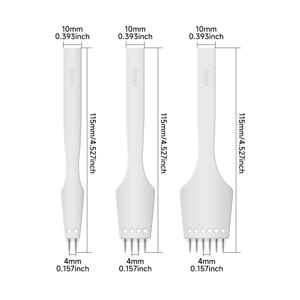TEMU 3pcs 블랙 실버 라운드 홀 펀치 도구 수제 가죽 조각 DIY 라운드 홀 스틸 재질 고품질 가죽 펀치에 적합한 블록킹 펀치