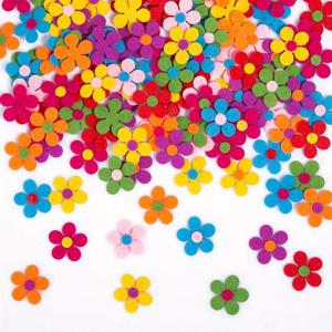TEMU 120개 팩 혼합 색상 펠트 꽃 장식, 1.1인치 원단 꽃 DIY 공예 및 봉제 장식, 크리스마스 테마