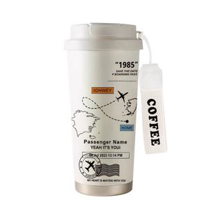 TEMU 530ml 보온 컵 1개, 비행기 라우트 맵 디자인, 맞춤형 및 만화 스타일, 뜨거운 음료와 차가운 음료 모두에 적합. 이 휴대용 컵은 파티에 완벽하며 사무실, 가족 또는 여행에 좋은 선물이며, 특히 데이에도 적합합니다|지도