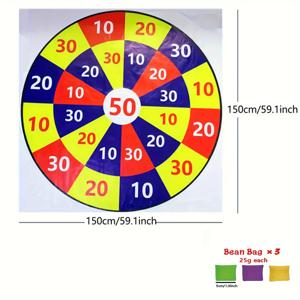 TEMU 1.5m/1m 던지기 게임 세트(3개 샌드백 포함) - 스포츠, 캠핑, 피크닉 등 다양한 활동을 위한 아름다운 야외 카니발 파티 게임 - 전기 필요 없음, 야외 레크레이션 기어|생동적인 게임 디자인|내구성 있는 비닐 소재, 야외 게임|모래주머니