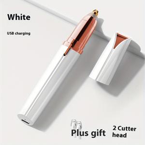 TEMU 남성 및 여성용 USB 충전식 전기 눈썹 트리머 - 3D 정밀한 모양, 날카로운 블레이드 및 푸시 아웃 버튼, 눈썹, 얼굴 털, 목, 겨드랑이, 손과 발을 위한 휴대용 경량 디자인 - 생일, 데이, 아버지의 날, 눈썹 트리머, 세련된 금속 마감, 내구성 있는 구조에 적합한 이상적인 선물