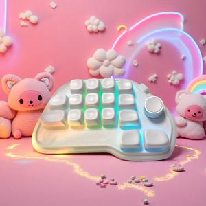 TEMU 사용자 지정 기계식 키보드 17키 와이드 키보드, USB 전원 공급, 컴팩트 및 휴대용 디자인, 게임, 작업, 매크로 프로그래밍용 - 플러그 앤 플레이, 배터리 필요 없음, 게임 키보드, 작업 액세서리, 세련된 외관, 내구성 있는 구조|키보드|독거미키보드|게임