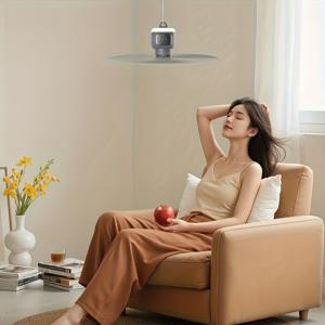 TEMU 업그레이드된 대용량 휴대용 천장 선풍기, 긴 배터리 수명, USB 충전식 다기능 초저소음 미니 팬, 실내 공부방, 사무실, 야외 캠핑 및 비상 사용|실링팬