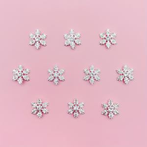 TEMU 10pcs, 겨울 눈송이 네일 아트 참스 위드 라인스톤, 3D 눈송이 네일 젬 주얼리, DIY 네일 아트 장식용, 크리스마스 네일 아트 액세서리