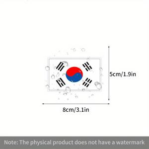 TEMU 6pcs 남한 국기 비닐 스티커 - 자동차, 노트북, 휴대폰, 스케이트보드, 컵, 스케치북용으로 내구성, 날씨에 내성을 갖춘 데칼 - 강력한 접착력, 매트 핏, 자체 접착, 자동차 데칼 스티커