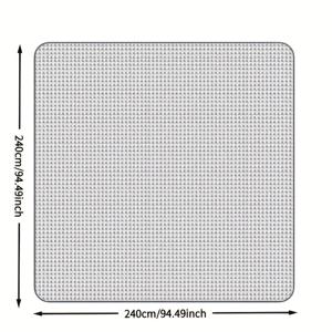 TEMU 고품질 캠핑 매트, 대형 240X240cm/94.49X94.49 인치, 휴대용 및 접이식 야외 피크닉 매트, 기계 세척 가능, 다양한 크기에서 사용 가능, 캠핑, 피크닉, 휴가에 적합