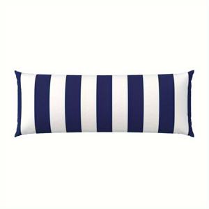 TEMU 1pc 20x54인치 초소형 바디 베개 커버 - 해군 파란색 & 흰색 이중면 프린트, 통기성 폴리에스터, 지퍼 잠금, 기계 세탁 가능, 측면/측면 수면자용, 현대적인 디자인 (내부 없음), 침대용 베개 커버, 편안한 수면, 빈티지 스타일 베개, 내구성 있는 직물|베개커버
