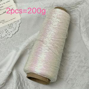 TEMU 200G 트렌디 컬러풀 실버리 코어 실, 반짝이는 골드 & 실버 스레드 - 가방 및 펜던트 DIY 소재|DIY