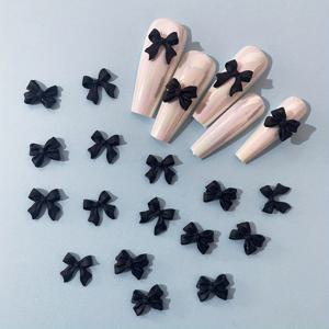 TEMU 올매치 블랙 혼합 보우 노트 네일 참스 DIY 네일 아트 스티커 여성 소녀 네일 아트 장식