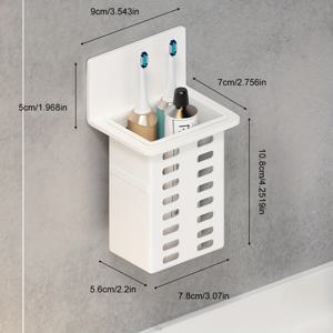 TEMU 1pc 화이트 블랙 수납 거치대, 욕실 수납 선반, 화장실 샤워실 세면대 프리 펀칭 벽걸이 수납 선반, 벽걸이 작은 물건 작은 도구 수납 정리함, 주방 액세서리, 욕실 액세서리, 집 정리