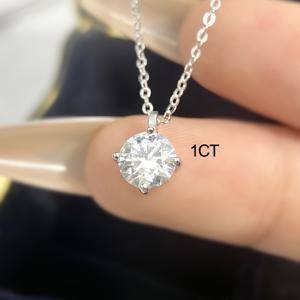 TEMU 여성용 스파클 1/2/3CT 모이사나이트 펜던트 목걸이 s925 스털링 실버 웨딩 목걸이, 약속의 목걸이, 영원한 목걸이, 어머니날 발렌타인데이 럭셔리 여성 쥬얼리 선물|은목걸이