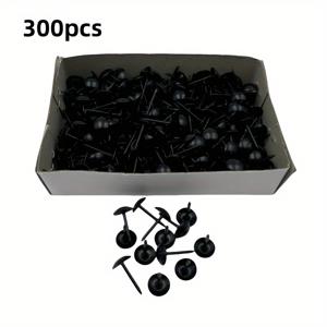 TEMU 300/1000pcs 블랙 철 소파 나일, 고전 대형 헤드, 소프트 팩, 레트로 맵, 문 나일, 라운드 헤드, 가구 리노베이션, 장식, 일상 사무실 고정제, 가구, 보석 상자 및 목재 제품에 적합, 크기 7.8*14mm