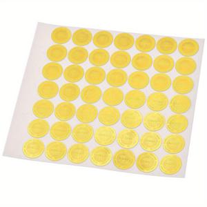 TEMU 196개 씰 세트 - 플라스틱, 일회용, 둥근, 2cm 지름의 반짝이는 마감 처리된 원래 보안 라벨