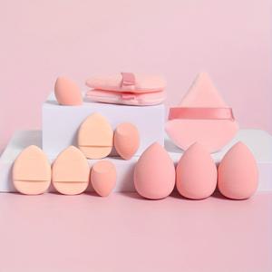 TEMU 올인원 12개 메이크업 스펀지 세트. 파운데이션 블렌딩 뷰티 스펀지, 액체, 크림 및 파우더용 완벽한, 라텍스 프리 젖은-건조 파운데이션 마스크, 슈퍼 소프트 벨벳으로 제작된 쉐이핑, 눈가 및 코너 디자인 포함. 에어 쿠션 퍼프, 라텍스 프리 혼합 스펀지 및 메이크업 퍼프 포함