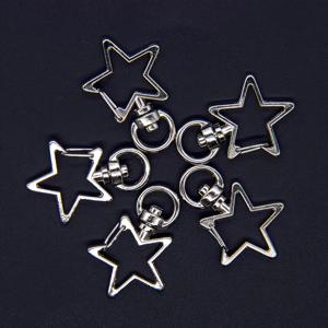 TEMU 10팩 징크 합금 별 모양 회전 랍스터 클래식 열쇠 고리, 보석 만들기, 가방 액세서리, DIY 공예용으로 사용하는 제품입니다.