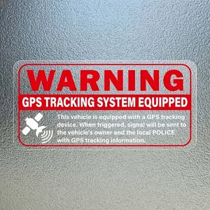 TEMU 경고: 이 차량은 GPS 추적 시스템이 장착되어 있습니다 - 고품질 자체 접착식 PVC 보안 스티커, 창문용 및 방수 도어 플레이트