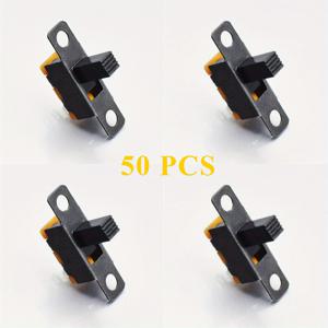 TEMU 50개 SS12F15 슬라이드 스위치 - 다기능 장치용 3가지 위치 PCB 제어, 무거운 철제 바디, 산업 전기 부품, 충전되지 않은 전원 모드, 스틸 접촉 재질, 배터리 필요 없음, 회로 브레이커용 스위치