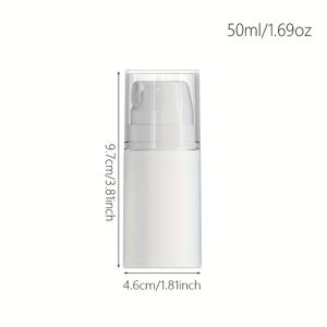 TEMU 1.01/1.69/3.38oz 화이트 진공 펌프 병 - 얼굴 크림, 액체 바탕 화장, 물 로션을 위한 휴대용 화장품 디스펜서 - 내구성 있는 폴리프로필렌, 부서지지 않음, 부서지지 않음, 재사용 가능, 충전 가능한 용기 | 디자인 | 부서지지 않는 플라스틱