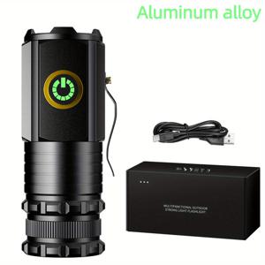 TEMU 1pc 3 * P35 강력한 빛 손전등, 18350 리튬 배터리, 펜 클립 디자인, 자석 베이스 및 깜박이는 빛 - 가정, 산책, 작업 및 선물에 이상적, USB 케이블 포함, USB 충전, 포켓 크기, 자석 손전등 | 세련된 손전등 디자인 | 펜 클립 기능|후레쉬