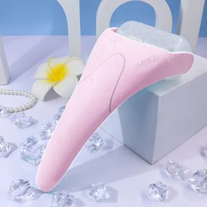 TEMU 얼굴 롤러와 아이스 롤러가 있는 1pc - 플라스틱, 향기가 없으며 배터리가 필요하지 않습니다. 얼굴, 목, 눈 마사지에 이상적입니다. 완벽한 어머니의 날 선물, 미용 및 웰니스 도구|에르고닉 디자인| 부드러운 텍스처