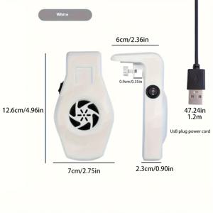 TEMU USB 전원 Silent Aquarium 냉각 팬, 어항용 작은 물 냉각기, 조절 가능한 2단 기어 공기 흐름 설정, 고정된 턱 디자인, 효율적인 열 감소, 20L 이하의 작은 어항에 적합, 효율적인 냉각 솔루션 | 세련된 냉각기 | 배터리 없이 조용한 작동