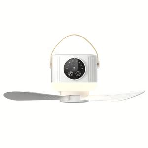 TEMU 휴대용 2-in-1 천장 팬 및 테이블 팬, 리모컨, 3600mAh 충전식 배터리, USB 충전, 가정, 야외 캠핑, 여행에 이상적 - 크리스마스, 할로윈, 부활절, 데이, 추수 감사절, 캠핑 장비에 적합한 완벽한 휴일 선물|실링팬|캠핑선풍기