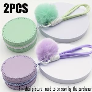 TEMU 1pc/2pcs DIY 카드 가죽 재질 가방 만들기 키트, 지퍼 및 키체인 레니어드 포함, 창의적인 손수 짠 동전 지갑, 소형 지갑, 보관 가방, 손수 짠 지갑 공예 용품, 미술 및 공예 보석 액세서리, 여친 및 베스트이에게 최고의 선물, DIY 지갑 만들기|카드지갑