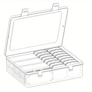 TEMU 7개 대형 직사각형 상자 + 16개 소형 사각상자 세트, 투명 비즈 보관함 뚜껑 포함, 플라스틱 공예용 정리함, 미니 소품 및 스크류 라벨 정리 박스