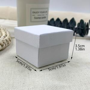 TEMU 나비 디자인의 고급 화이트 주얼리 선물 상자 - 반지, 팔찌, 귀걸이 및 목걸이를 위한 우아한 사각 종이 케이스 - 세련된 프레젠테이션을 위한 뚜껑 포함