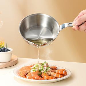 TEMU 1pc 미니 스테인레스 스틸 비착성 프라이팬, 전기/가스 스토브용, 야외 요리, 여름 요리, 건강한 식사에 적합, 야외 요리용품 | 프릴 엣지 팬 | 내구성 있는 조리기구
