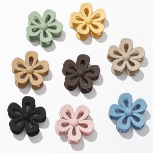 TEMU 꽃 손톱 클립 8개, 두꺼운 헤어 클립, 매트 미끄럼 방지 헤어핀, 여성 및 소녀용 강한 홀드, 얇은 헤어에 적합한 큰 귀여운 클립, 미적 색상으로 오버사이즈 헤어 액세서리.