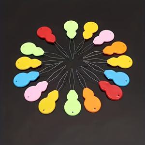 TEMU 30개 컬러풀 플라스틱 바느질 바늘, 쉬운 실 꿰는 호박 모양 피어서 - 자수, 십자수, DIY 비즈 아이렛용 내구성 및 빠른 사용 - 휴대용 및 다용도, 가정용, 재봉틀 가게, 바느질 용품 액세서리|십자수
