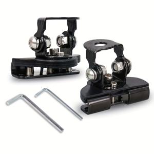 TEMU 2pcs 스테인레스 스틸 LED 라이트 바 마운팅 브래킷 - 유니버설 후드 클램프 작업 라이트 홀더, 자동차, 지프, 트럭 및 SUV, 4x4 차량, 야외 작업 라이트 홀더|스릴 블랙 피니시|내구성 있는 구조, LED 라이트 바