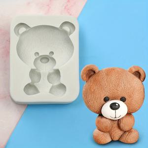 TEMU 1개, 곰 모양 퐁당 몰드, 3D 실리콘 몰드, 캔디 몰드, 초콜릿 몰드, DIY 케이크 장식 도구, 베이킹 도구, 주방 액세서리