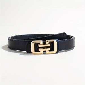 TEMU 여성용 메탈릭 H 버클 캐주얼 스트리트웨어 벨트 - 청바지, 데일리, 데이트, 해변 및 페스티벌에 어울리는 슬림 허리 사이즈