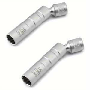 TEMU 2개 14mm & 16mm 크롬 바나듐 스틸 스위블 렌치, 3/8