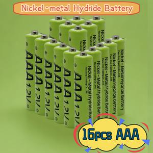 TEMU 16개 AA/AAA 니켈-수소 충전식 배터리, 1.2V 고용량 & 장시간 사용 가능, 고품질 니켈-금속 수소, 디지털 기기용 이상적