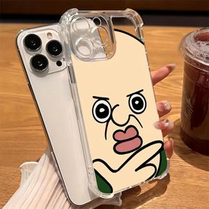 TEMU 아이폰 16 15 14 11 프로 맥스 X XR XS맥스 8 7 플러스용 유즈히방 휴대폰 케이스, 충격 방지 투명 소프트 백커버