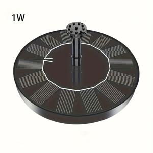 TEMU 1pc-1W/1.4W 태양광 부유식 분수 키트, 6개의 DIY 노즐이 포함되어 있으며, 다양한 분수 형태가 있습니다. 야외, 마당, 수조, 정원, 연못 및 기타 장소에 적합합니다. 휴대용 태양광 분수|수경