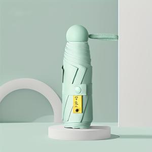 TEMU 10가지 색상이 있는 새로운 소형 우산 - 6개 리브 디자인 - 휴대용 접이식 - 여행에 적합한 개선된 디자인 - 모든 날씨에 대비하는 바람에 방지 - 여행에 적합한 완벽한 선물 선택 - 편리하고 내구성이 뛰어난