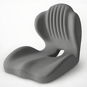 TEMU 에르고닉 메모리 폼 시트 쿠션, 요추 지지대 포함 - 100% 메모리, 긴 시간 앉아 있는 경우 통합 사무용 의자 등받이, 꼬리뼈 보호, 사무실, 자동차, 게임, 휠체어에 적합|게임|좌식의자|의자