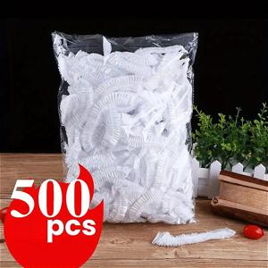 TEMU 500개 재사용 가능한 신축성 식품 보관 커버 - 투명 플라스틱 그릇 및 접시 밀봉 랩, 주방 및 레스토랑 사용에 적합한 신선도 유지 커버|전자레인지