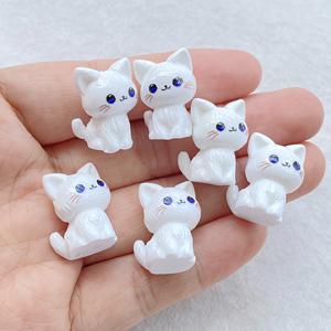 TEMU 10개 귀여운 3D 고양이 참 - 파스텔 & 생동감 넘치는 색상 (화이트, 옐로우, 핑크) 감성적인 블루 아이즈 - 주얼리 만들기, 스크랩북킹, 할로윈 장식, DIY 공예용 소형 고양이 피규어 - 고양이 애호가와 크래프터를 위한 완벽한 액세서리, 재미있는 디자인, 내구성 있는 털 디테일