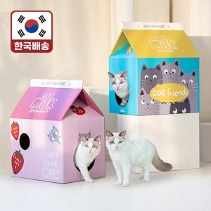 TEMU 레토 고양이 스크래처 숨숨집 대형 우유갑 고양이집 LCH-S01